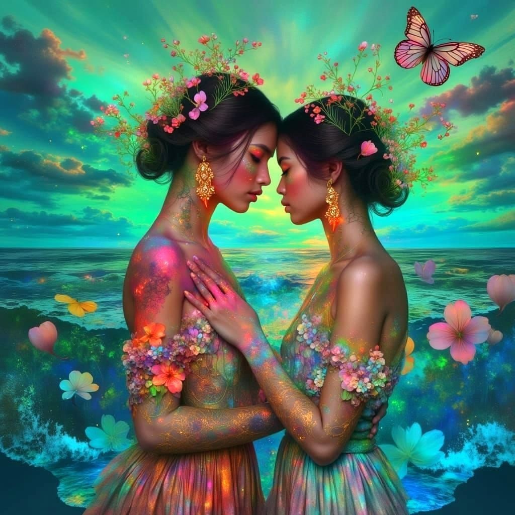 Tiny Dancer in Vibrant, Ethereal Hues