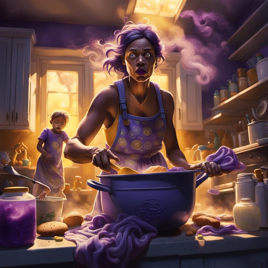 Overwhelmed Goddess: Dark Fantasy Concept Art