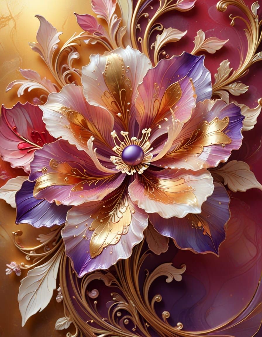 Ethereal Floral Masterpiece in Impressionist Style