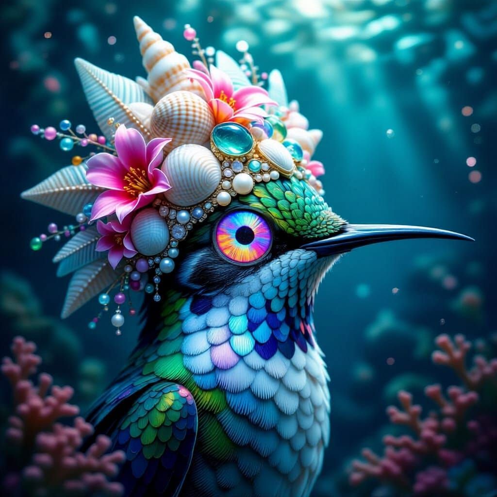 Giant Eye Reflecting Vibrant Ritteri Anemones