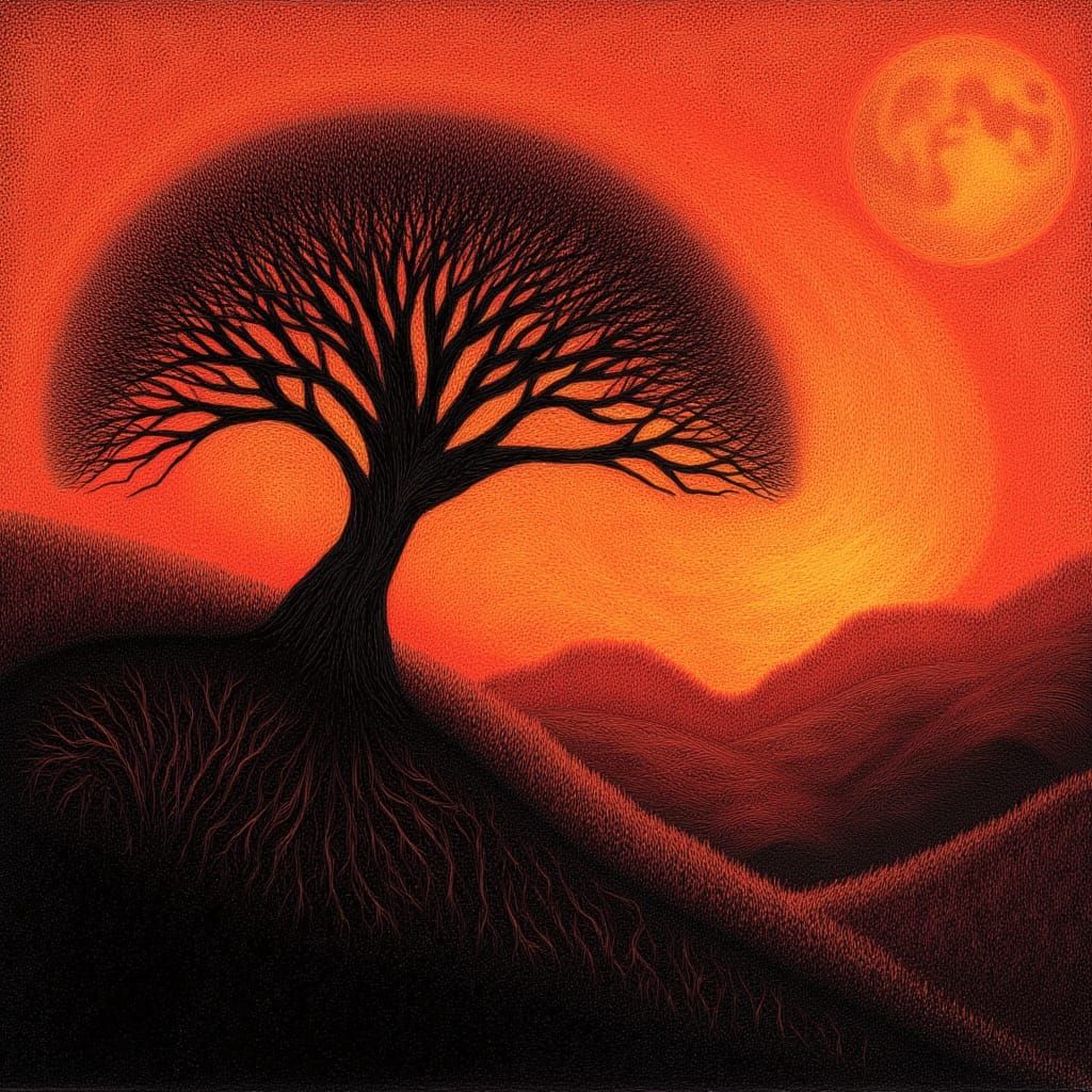 Scratch Art Landscape