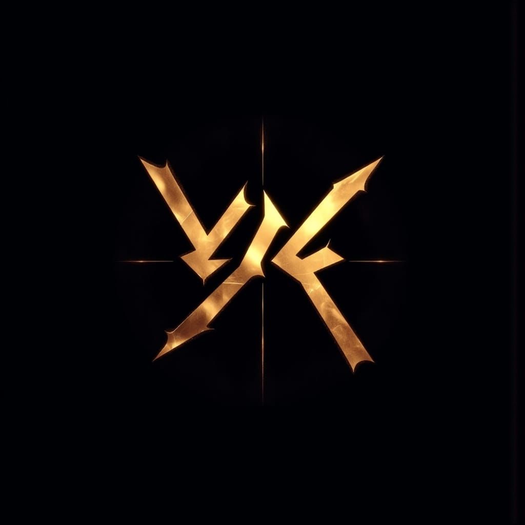 Geometric Monogram Logo for Rap Brand in Minimalist Style