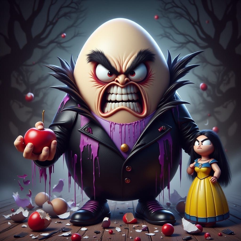 Angry Egg as the Evil Queen in Victorian Fantasy