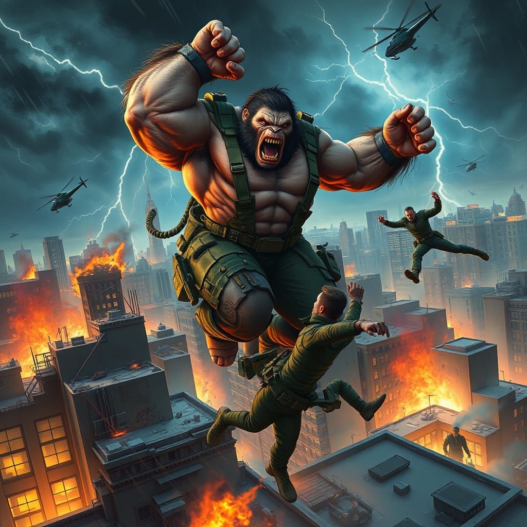 Luther Hargreeves Leaps Into Rooftop Battle