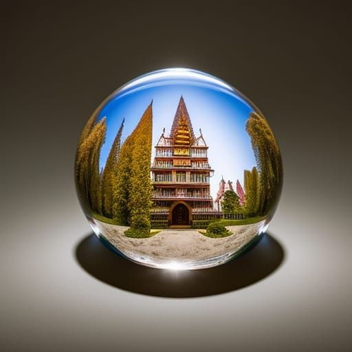 Haunted Mansion Inside Crystal Ball by Peter Gric