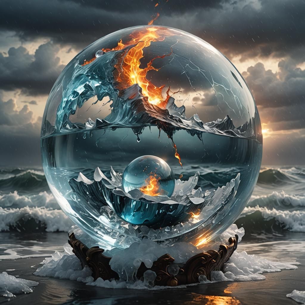 Fiery Heart vs Icy Reason in Crystal Ball