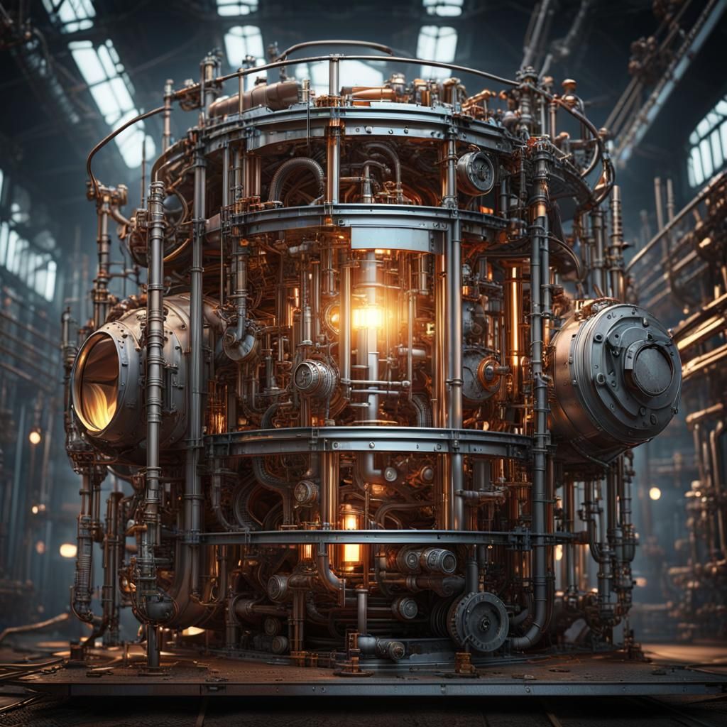 Steampunk Hourglass in Riveted Steel Frame