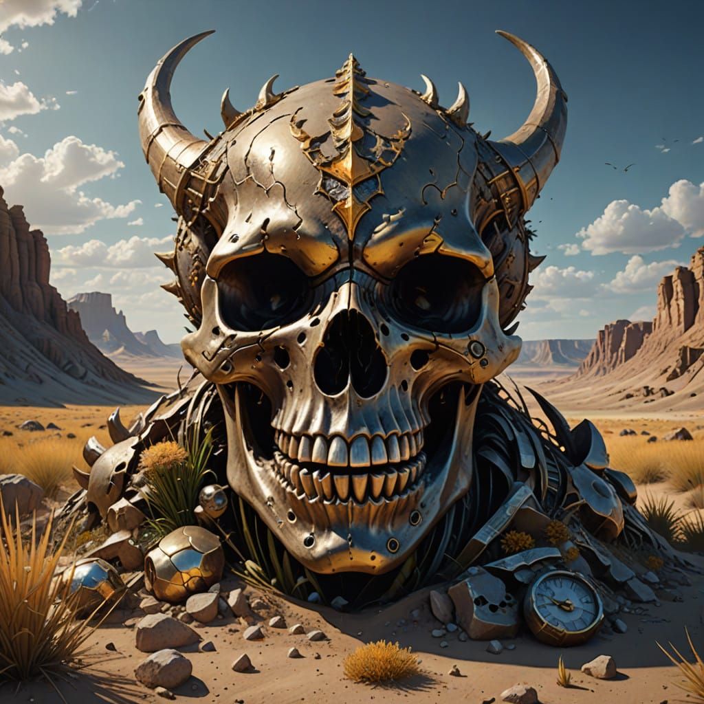 Epic Dragon Skull Treasure in the Badlands