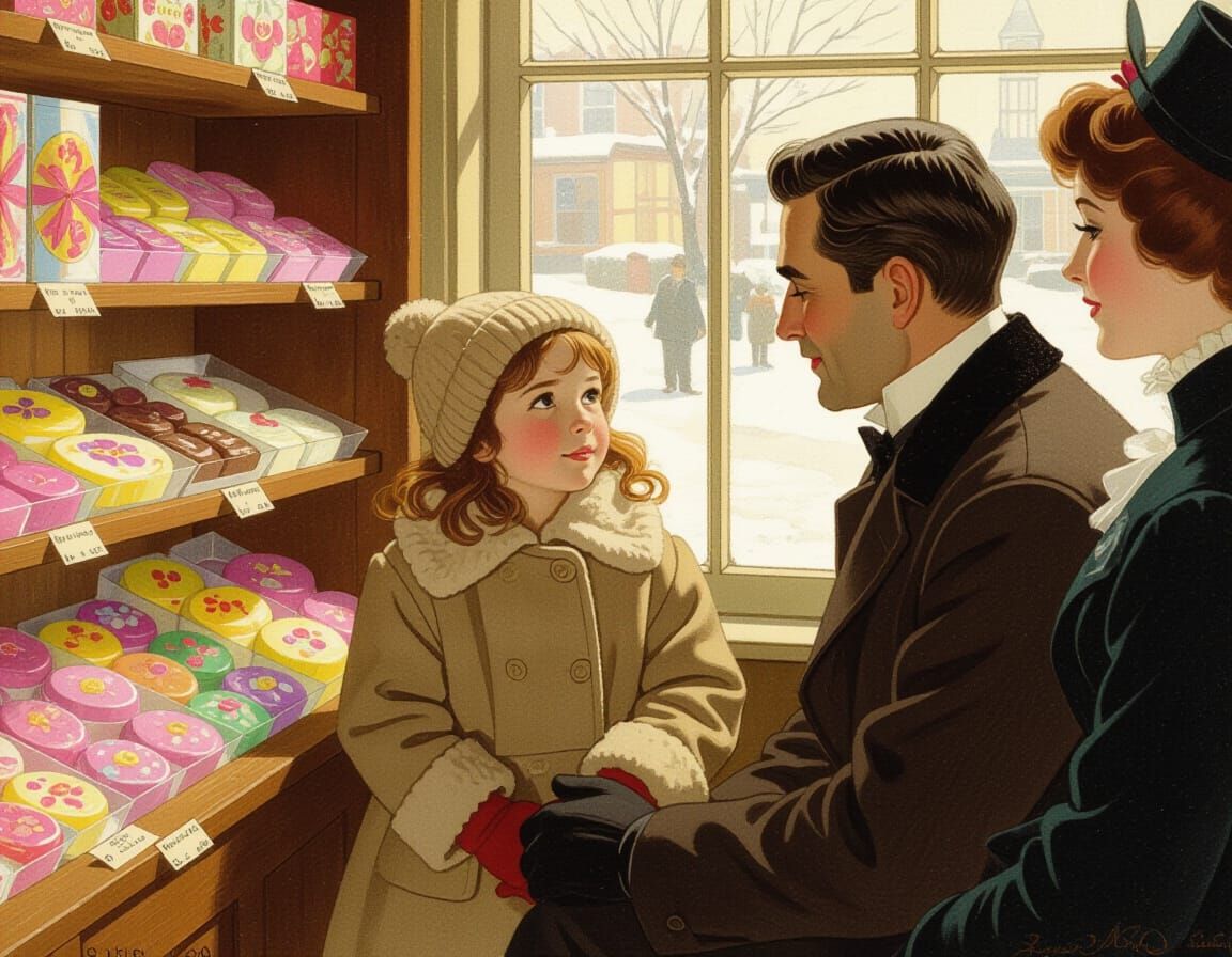 Compassion: A Beggar Girl and Confectionery, Illustrated