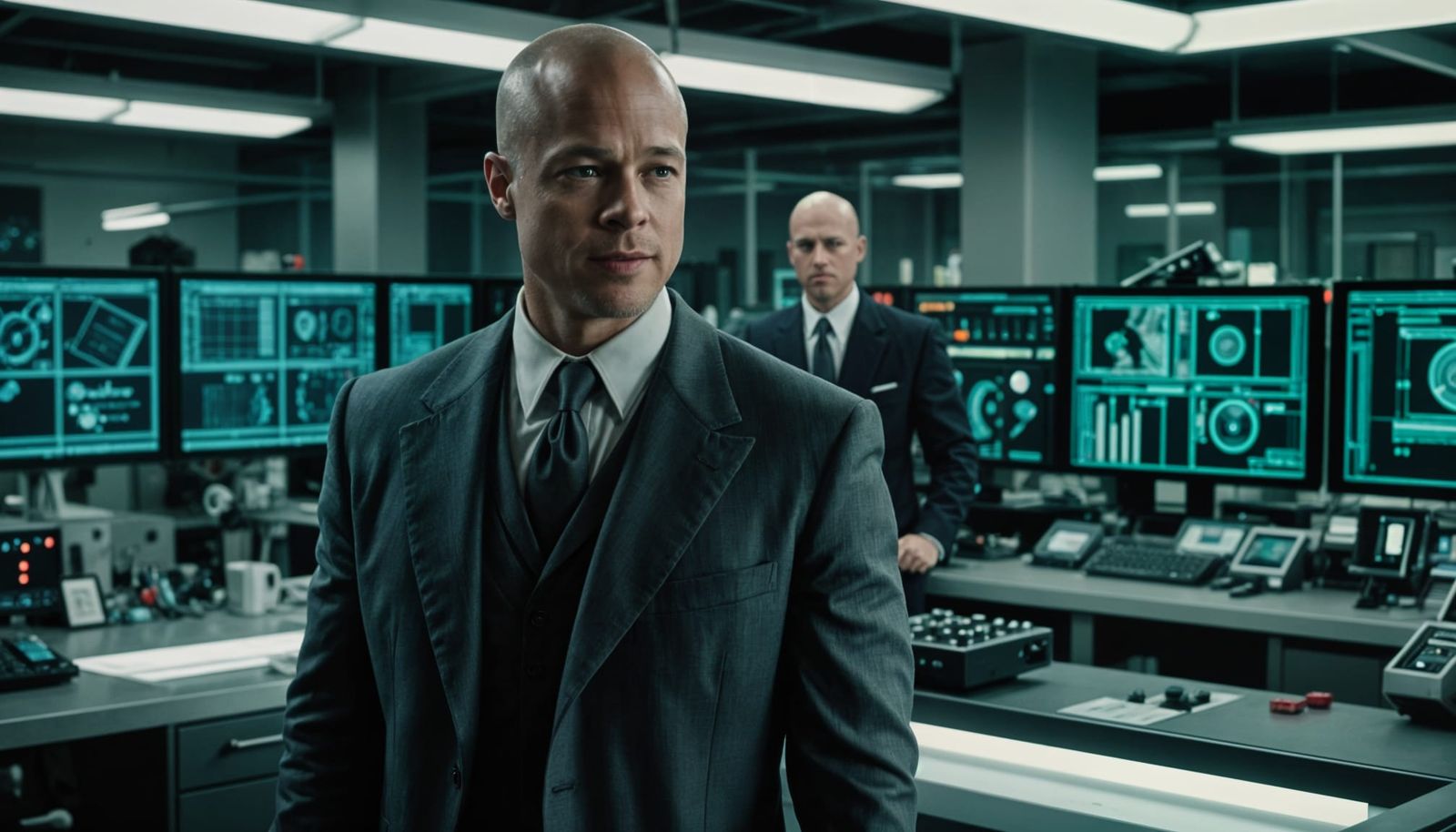 Cinematic Lex Luthor in High-Tech Lab