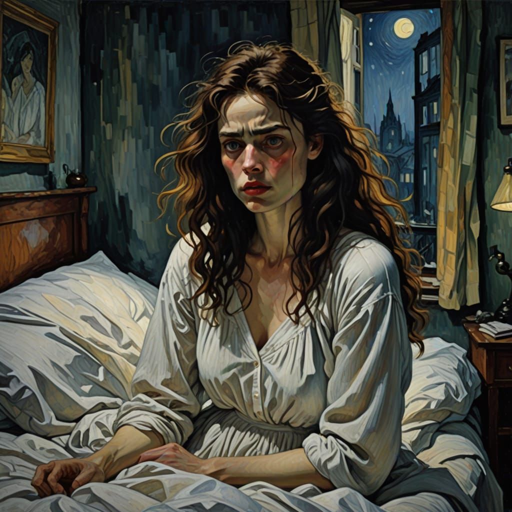 Tormented Beauty in Midnight Hush