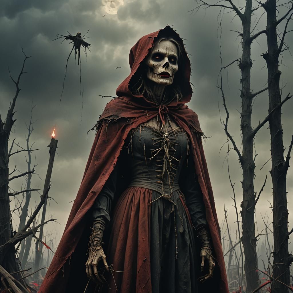 Scarecrow's Gaze: Dark Fantasy Matte Painting