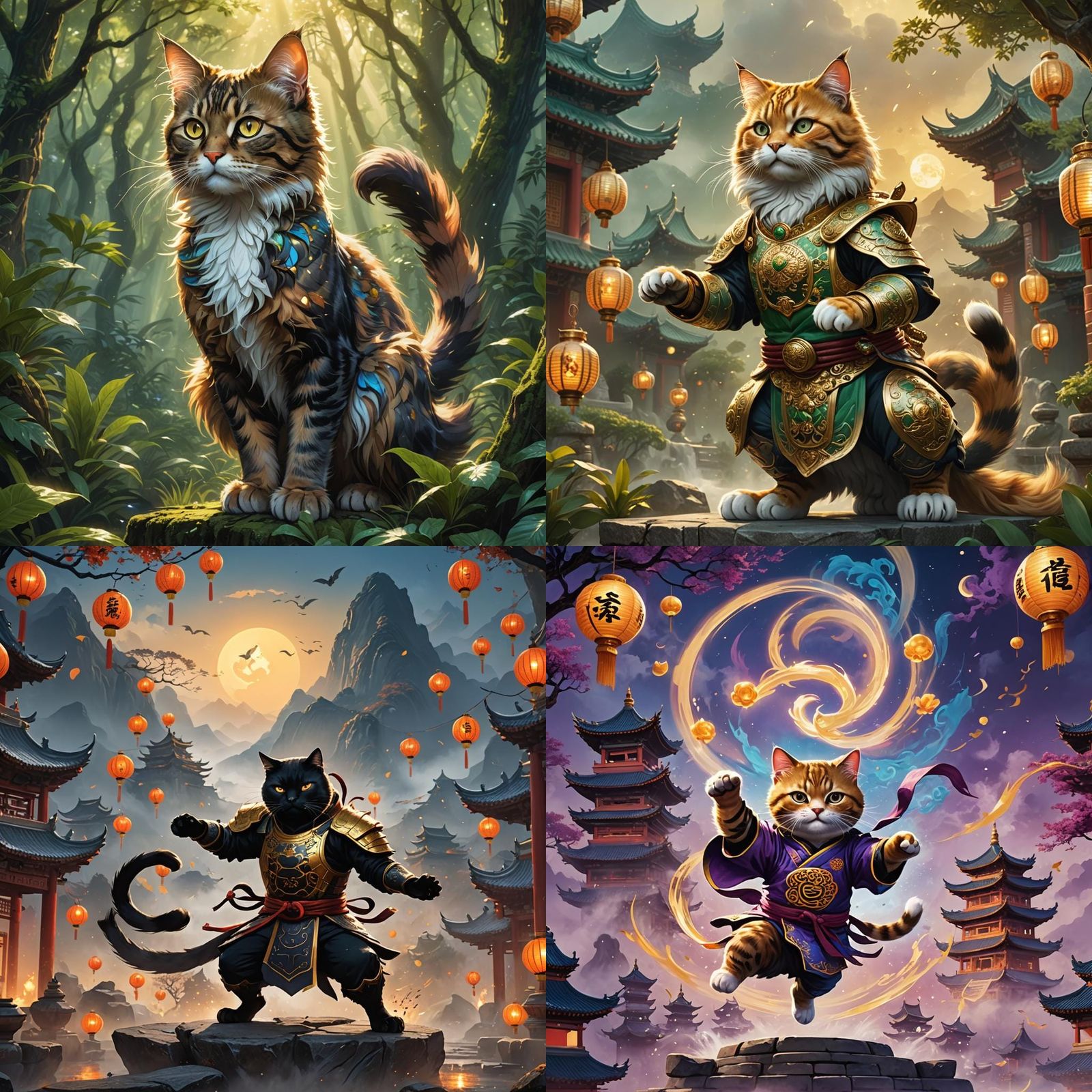 Kung Fu Kitty: Detailed Matte Painting