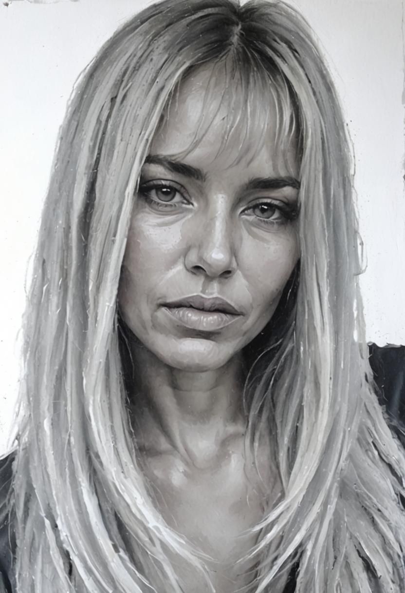 Woman in Oils Painting