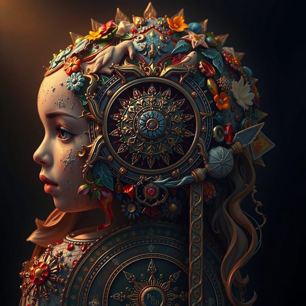 Allegorical Masterpiece Painting of Beauty and Truth