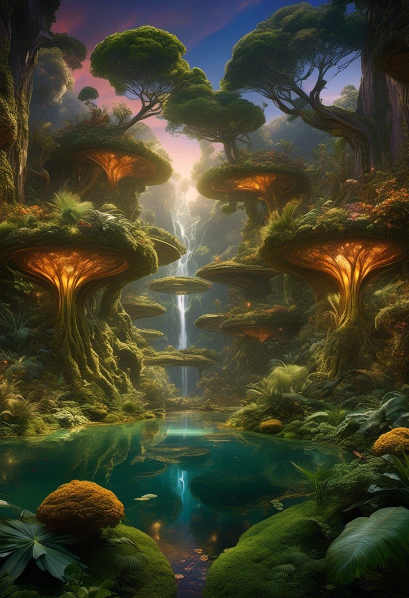 Forest Guardian Portal: Epic Digital Matte Painting