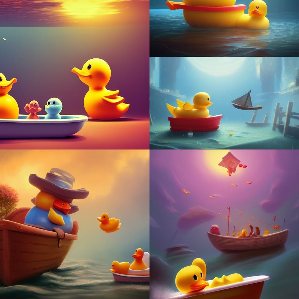 Toy Boat and Rubber Duck Bathtub Battle