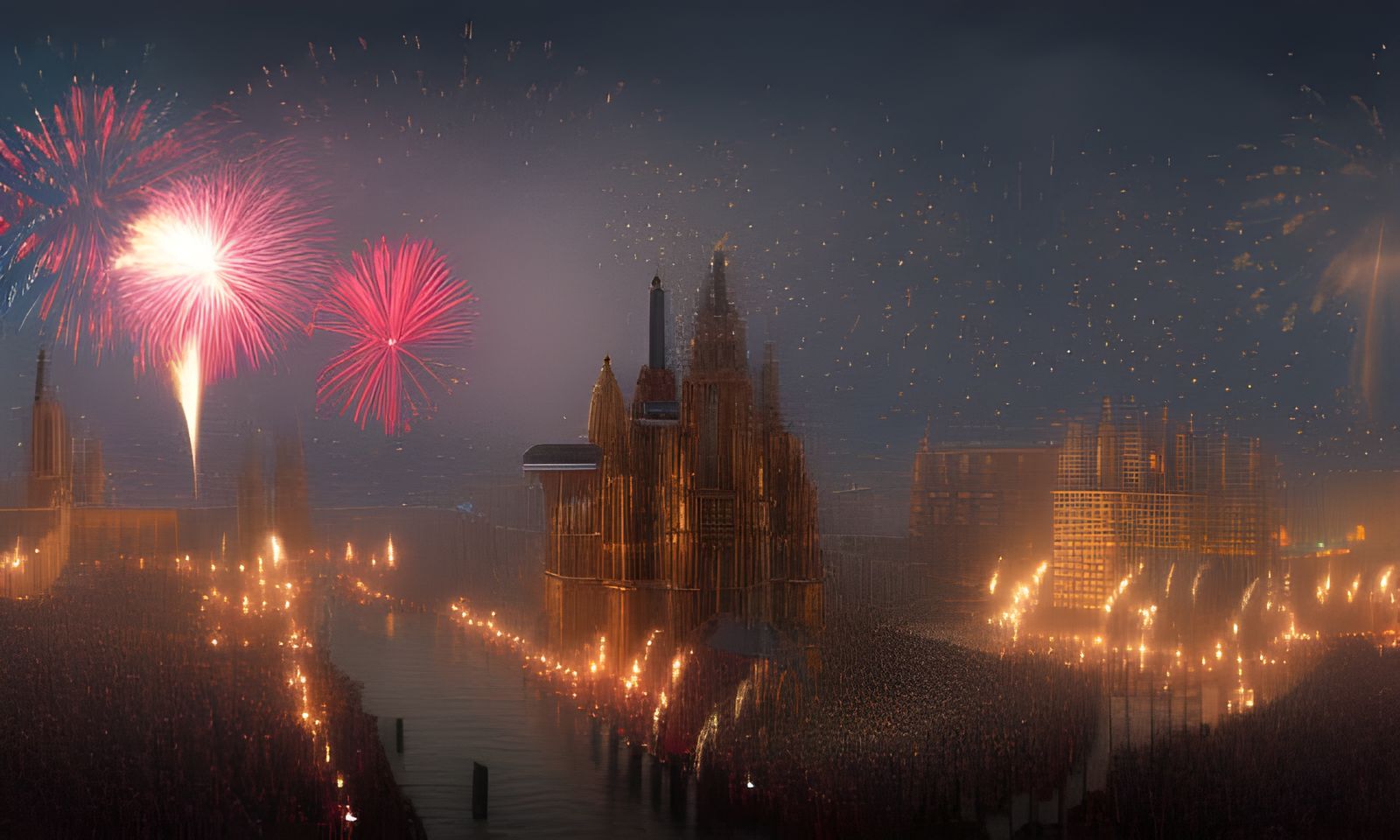 Festive Fireworks Mark the New Year