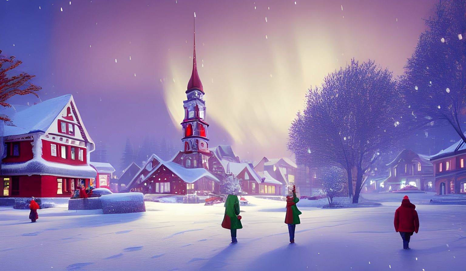 Swedish Christmas Town in Neo-Gothic Style