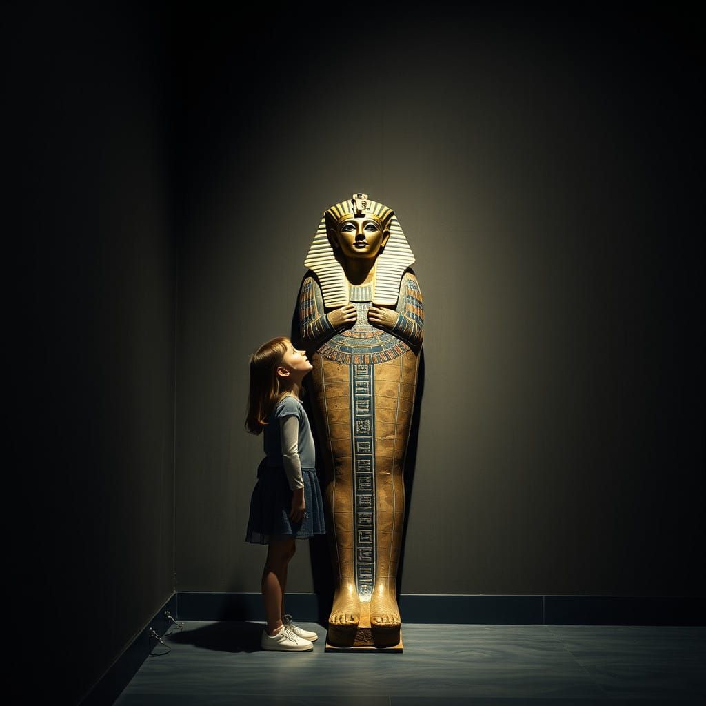 Ancient Mummy Case Inspires Curious Museum Visitor