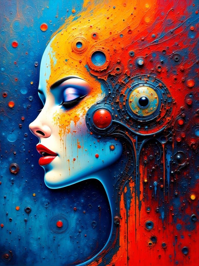 Abstract Surgical Innovation Painting in Kandinsky Style