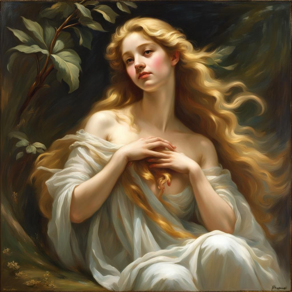 Immortal Goddess Seraphina in Romantic Style