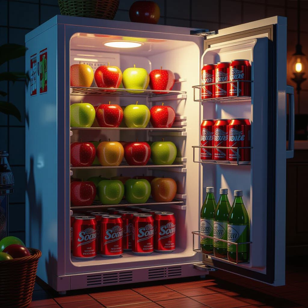 Diet Refrigerator: Matte Painting Concept Art