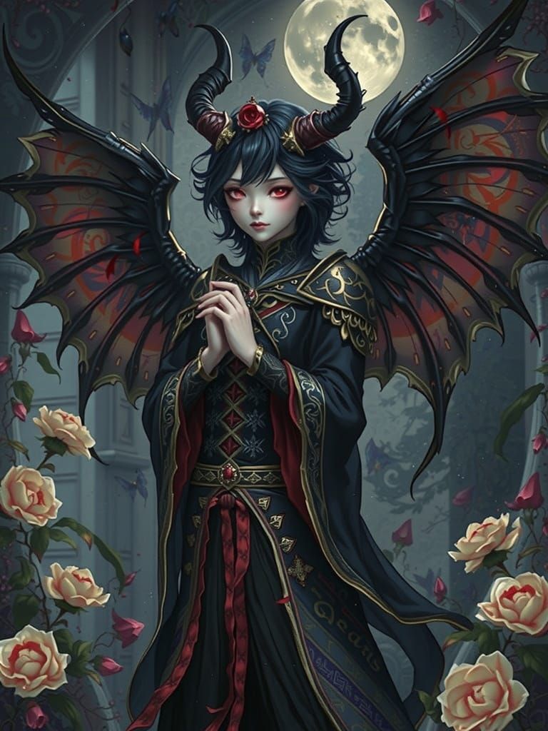 Gothic Demon Lord in Victorian Fantasy Art