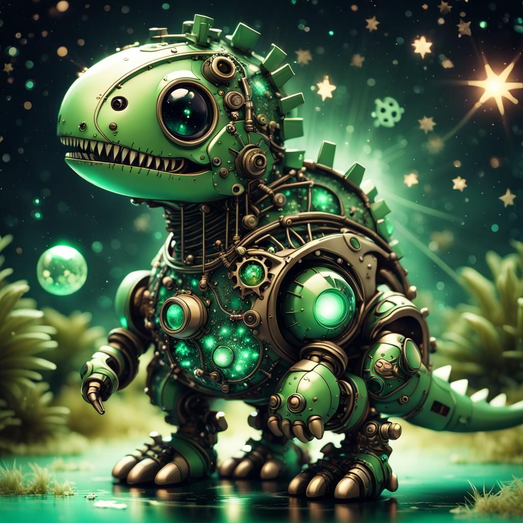 Cute Chibi Dinosaur 🌠🦖💚 v2