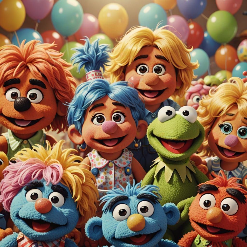 Muppet Babies Playing: Retro Cartoon Animation