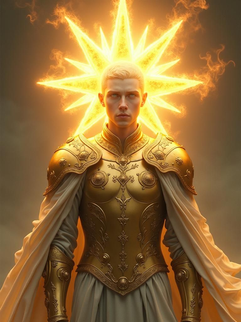 Celestial Being with Star Head in Divine Armor