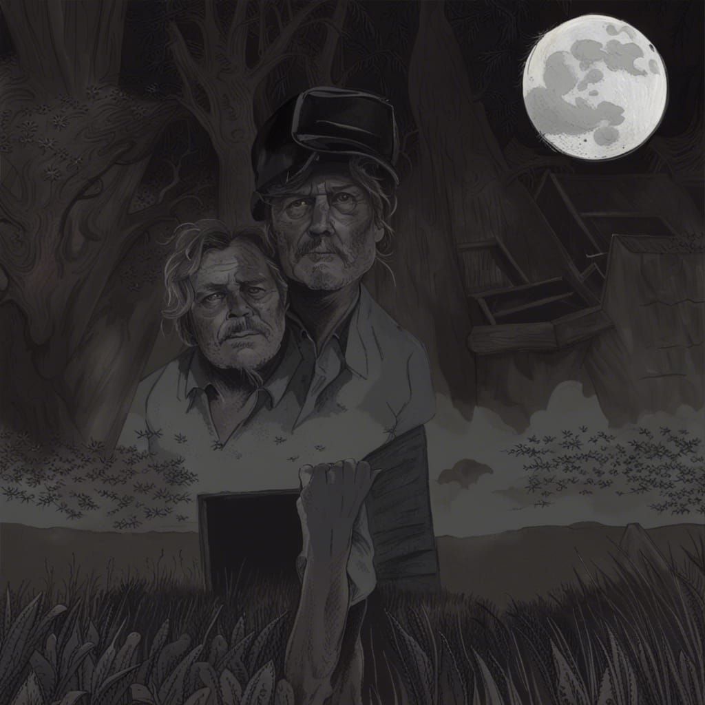 Creepy Corn Maze Under a Halloween Moon