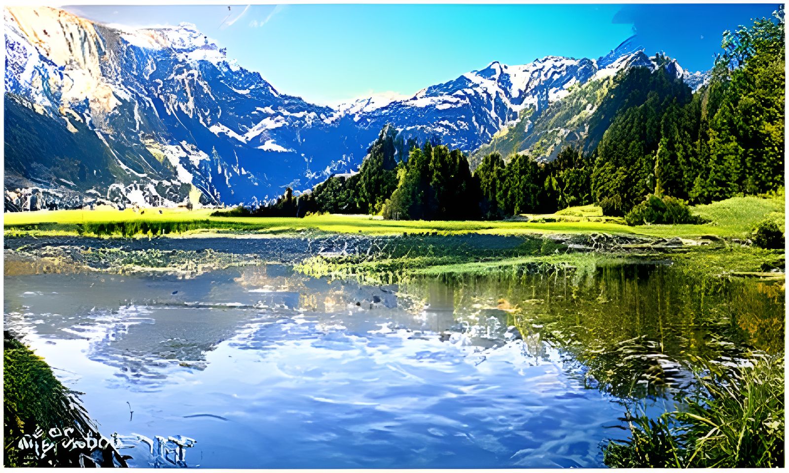 Switzerland Mountain Scene: Ethereal Concept Art