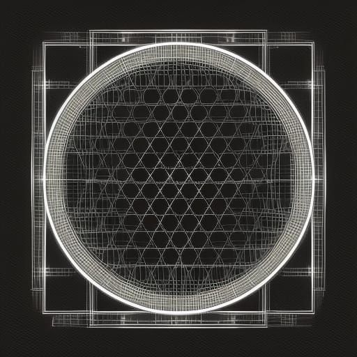 Industrial Techno Label Logo in Brutalist Fractal Style