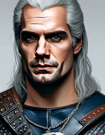 Hyperrealistic Portrait of Geralt of Rivia
