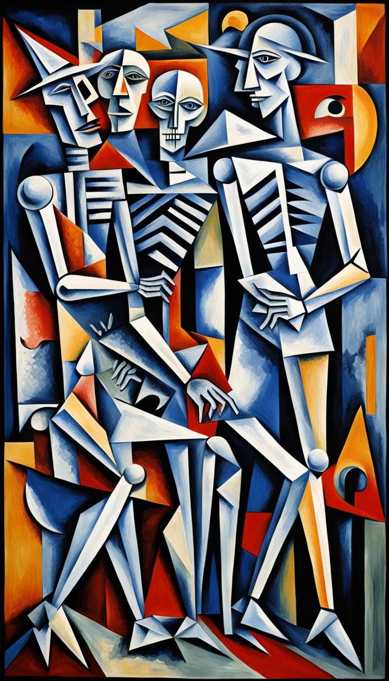 Gothic Cubism Dance Macabre, Picasso Style