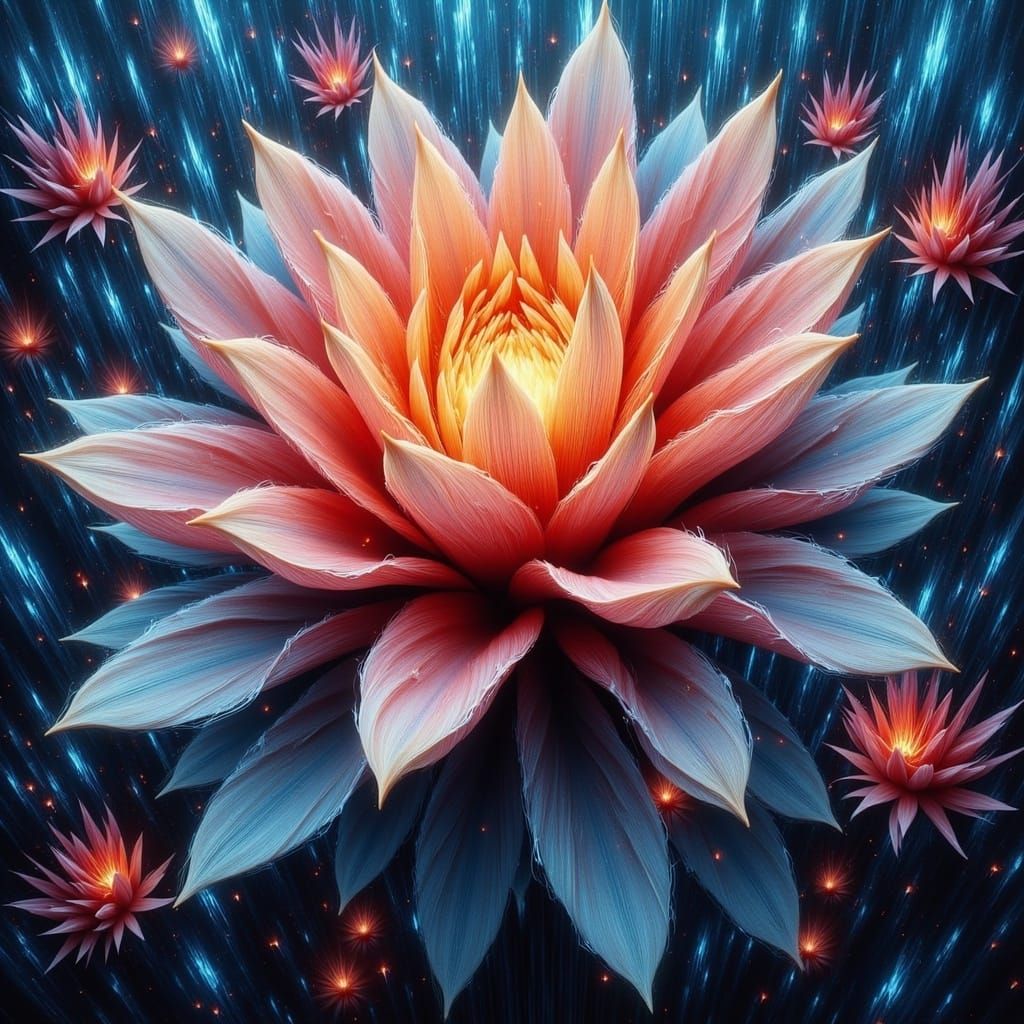 Exotic Bloom in Surrealist Botanical Style