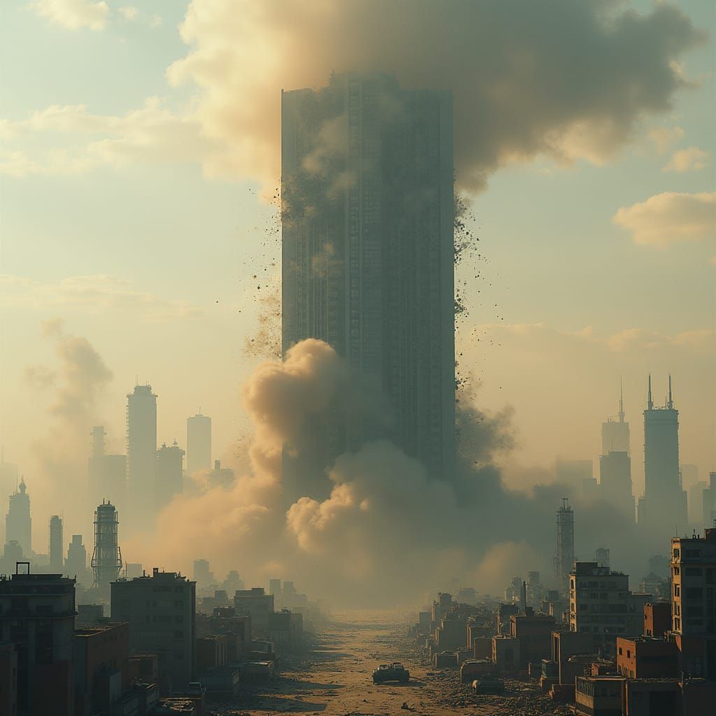 Collapsing Skyscraper: A Study in Destruction