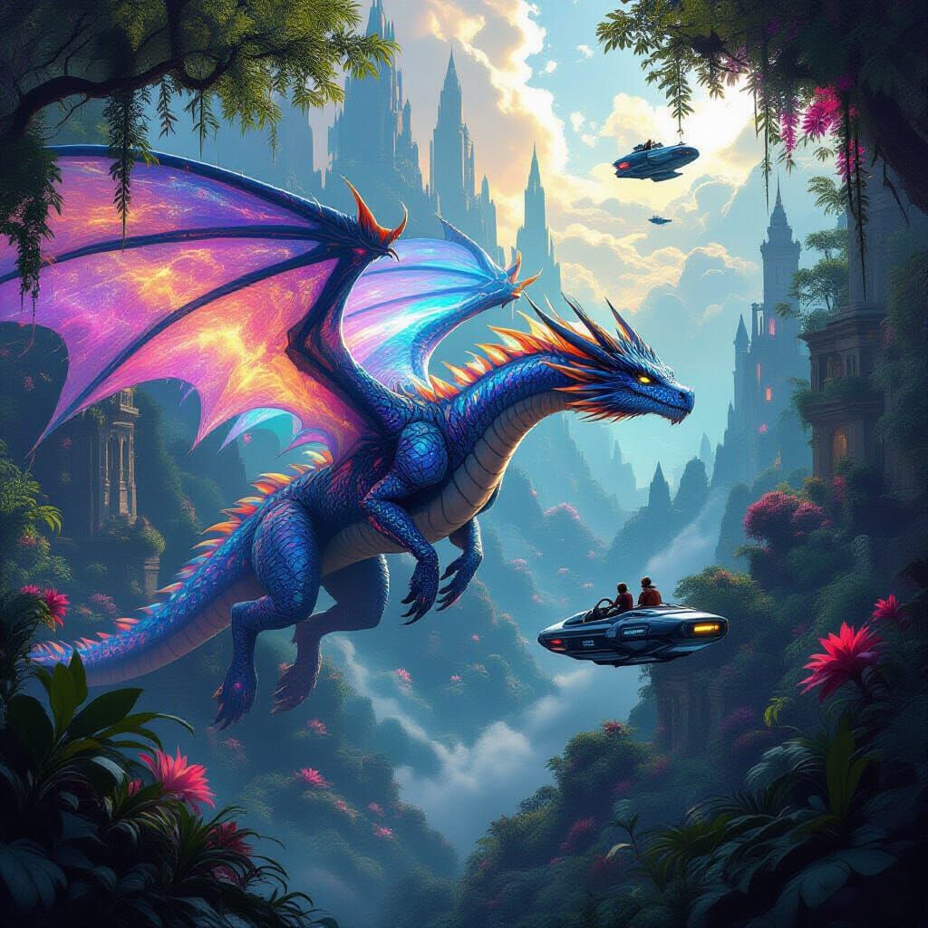 Space Dragon in Cosmic Jungle, Observed by Explorers
