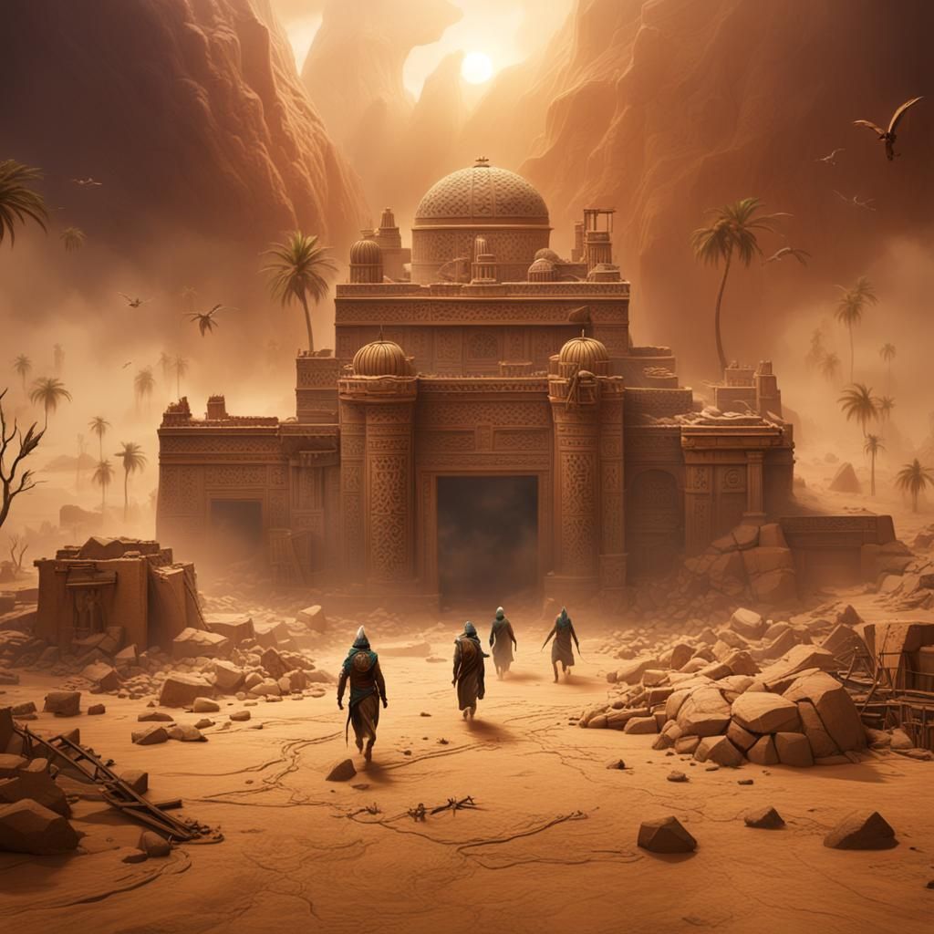 Fall of Indus Valley Civilization: Detailed Matte Painting