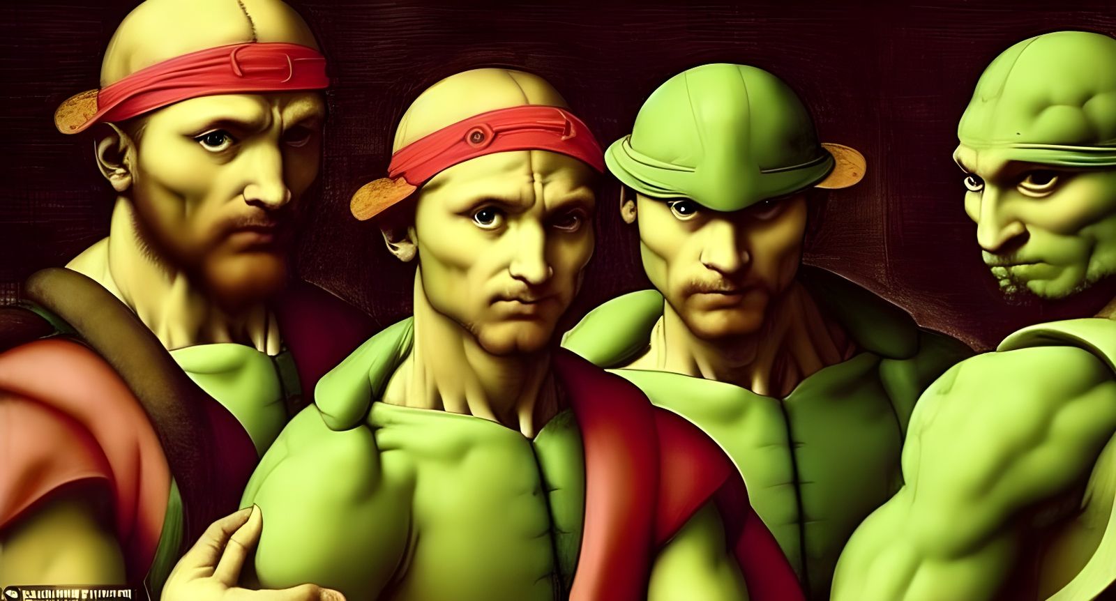 Renaissance Ninja Turtles Fight Evil