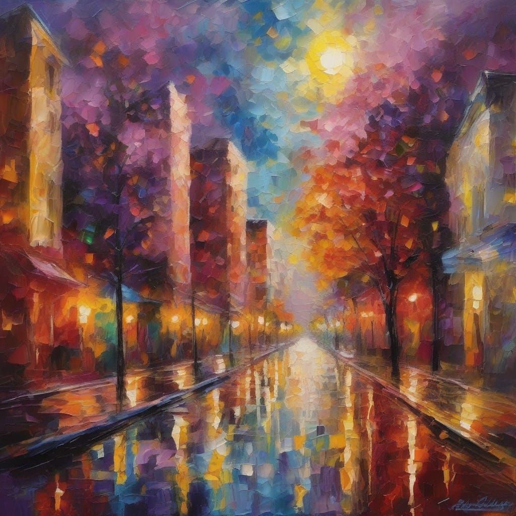 Vibrant Victorian Dreamscape in Impressionist Style