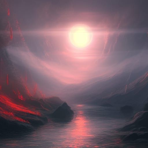 Surreal Hope Text Over Stormy Landscape