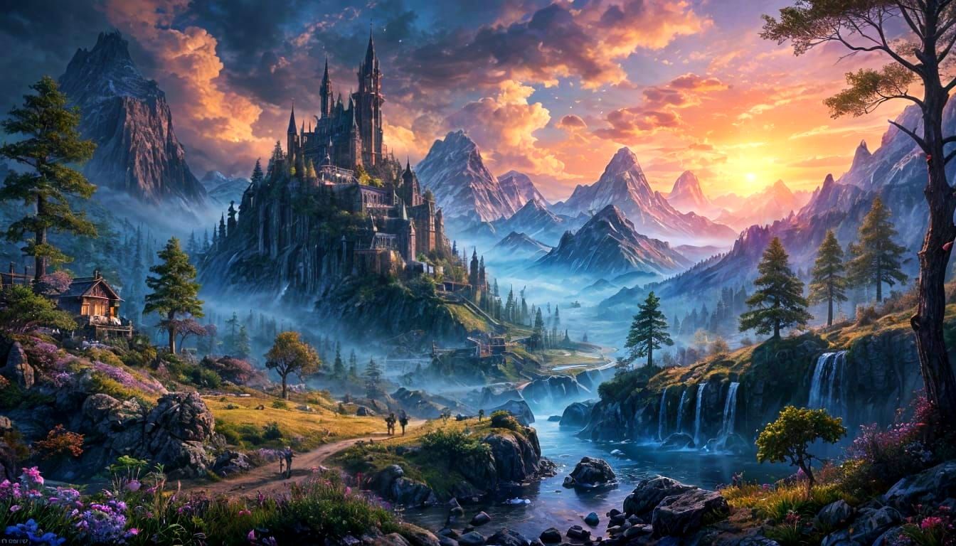 Iridescent Advanced World in Ethereal Fantasy Style