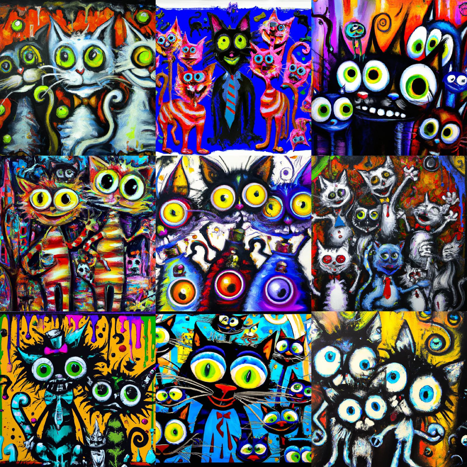 Cats in Graffiti Art Style