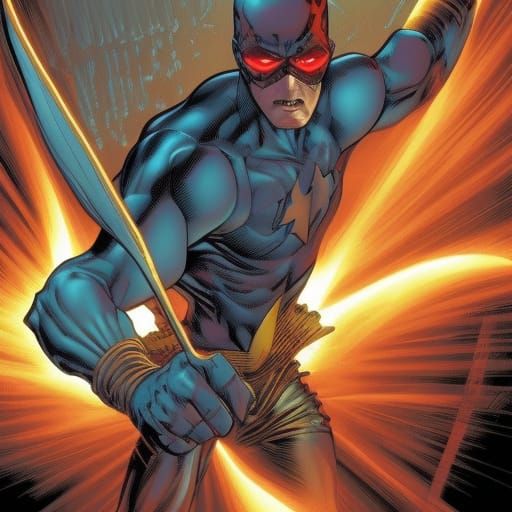 Heroic Comic Book Art Illustration