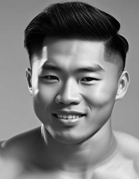 Handsome Asian man