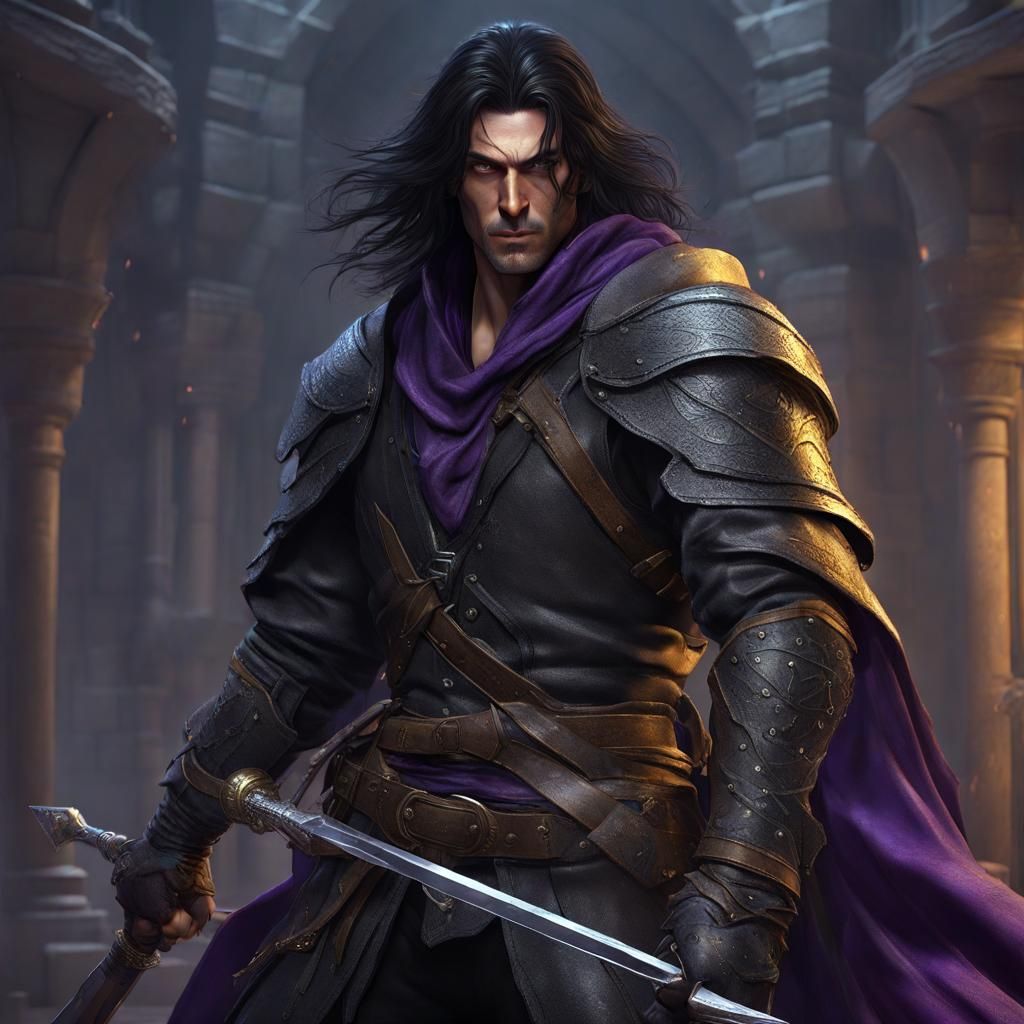 Hyperdetailed Rogue in Dark Fantasy Style