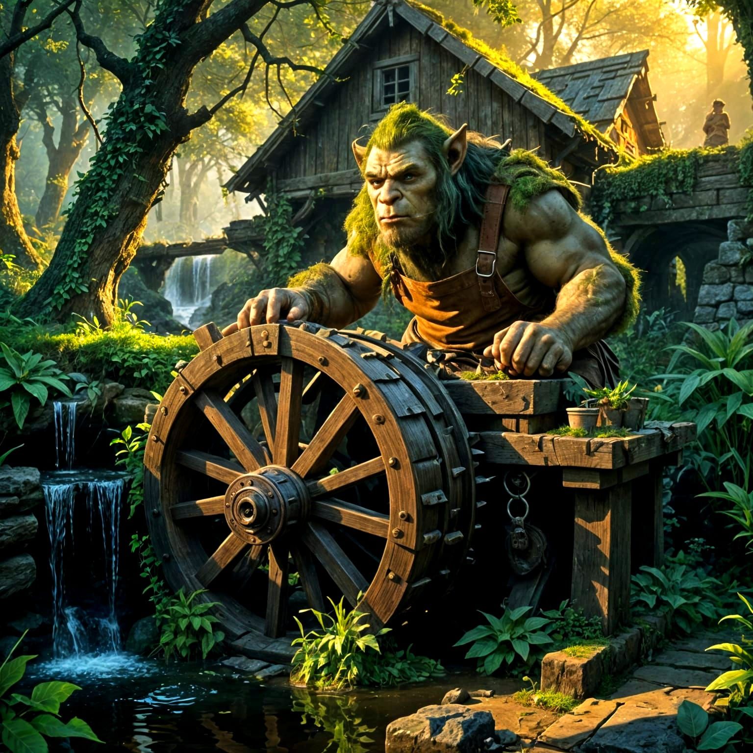 Troll and the Water Wheel
