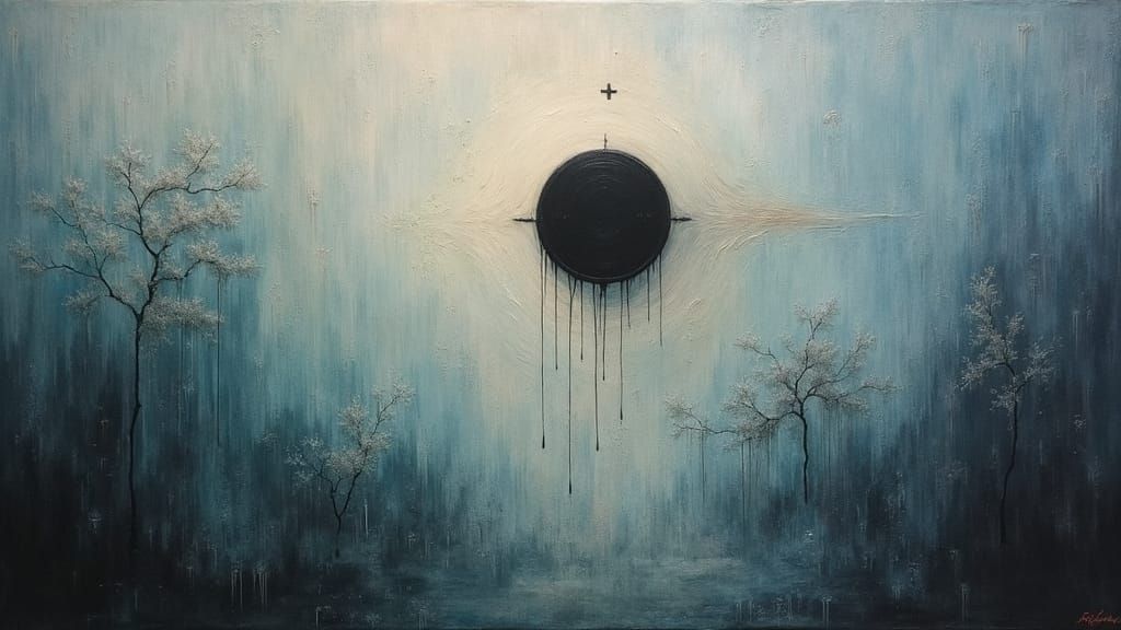 Surreal Melting Oil Painting: Comfortably Numb